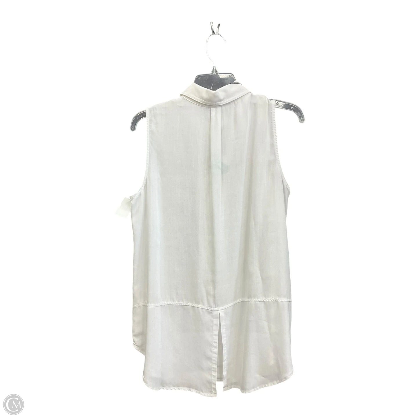 Blouse Sleeveless By Cme In White, Size: M