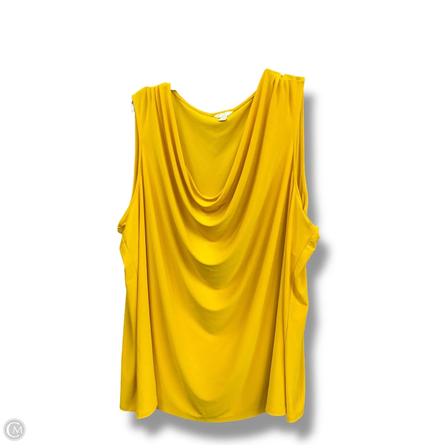 Top Sleeveless By Clothes Mentor In Yellow, Size: 3x