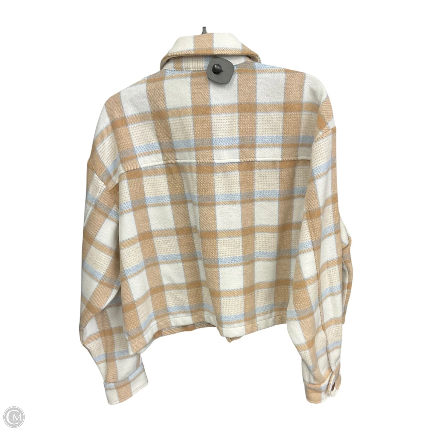 Jacket Shirt By For The Republic In Blue & Cream, Size: Xl