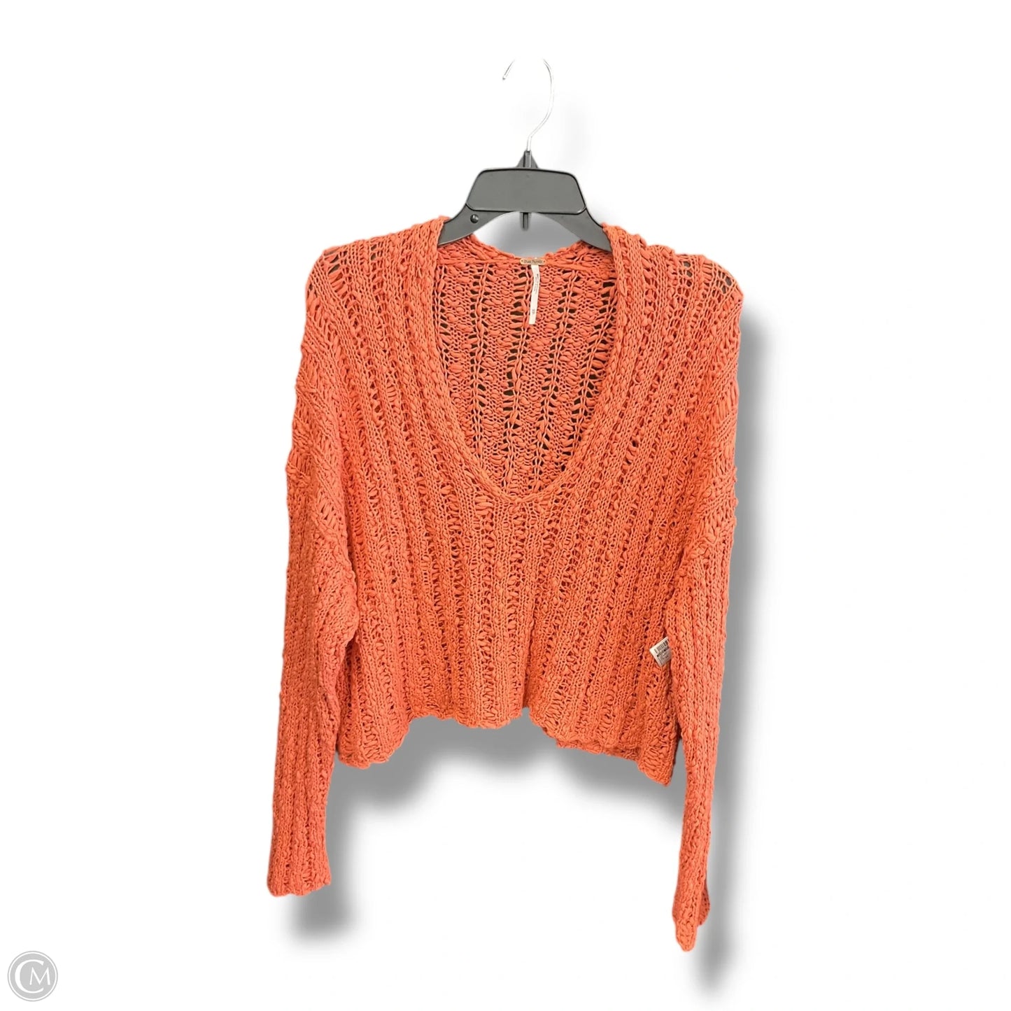 Top Long Sleeve By Free People In Orange, Size: Xs