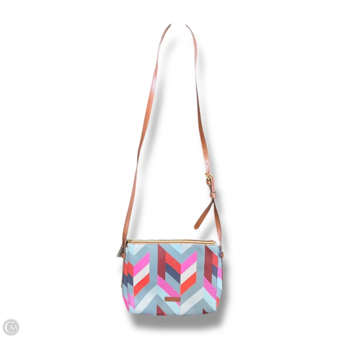 Crossbody Leather By Fossil, Size: Small