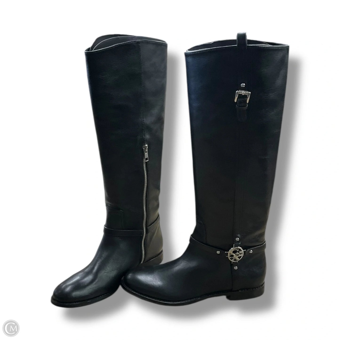 Boots Designer By Coach In Black, Size: 6.5