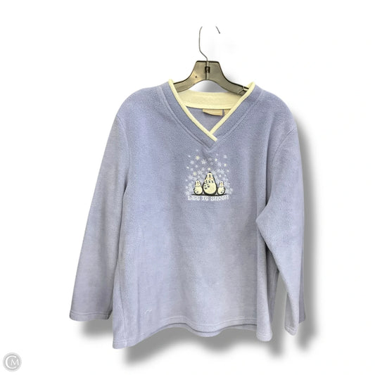 Sweatshirt Collar By Croft And Barrow In Blue, Size: 1x