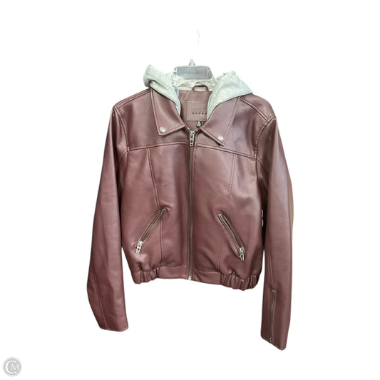 Jacket Moto By Blanknyc In Maroon, Size: Xl