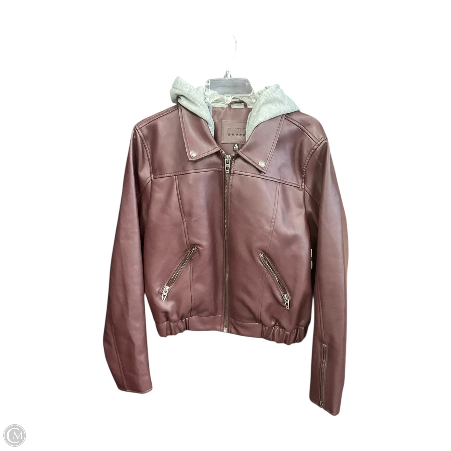 Jacket Moto By Blanknyc In Maroon, Size: Xl