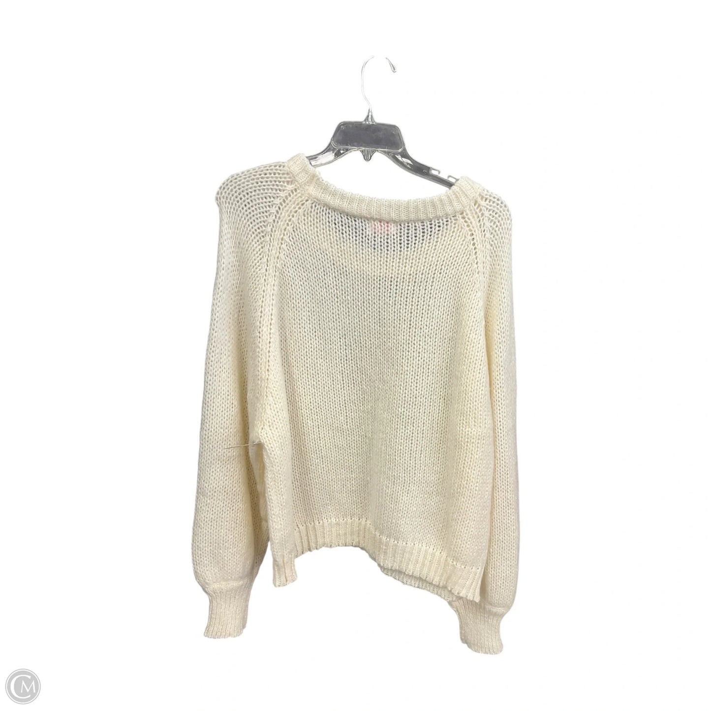 Sweater By Pink Lily In Cream, Size: Xl