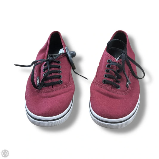 Shoes Flats By Vans In Maroon, Size: 6