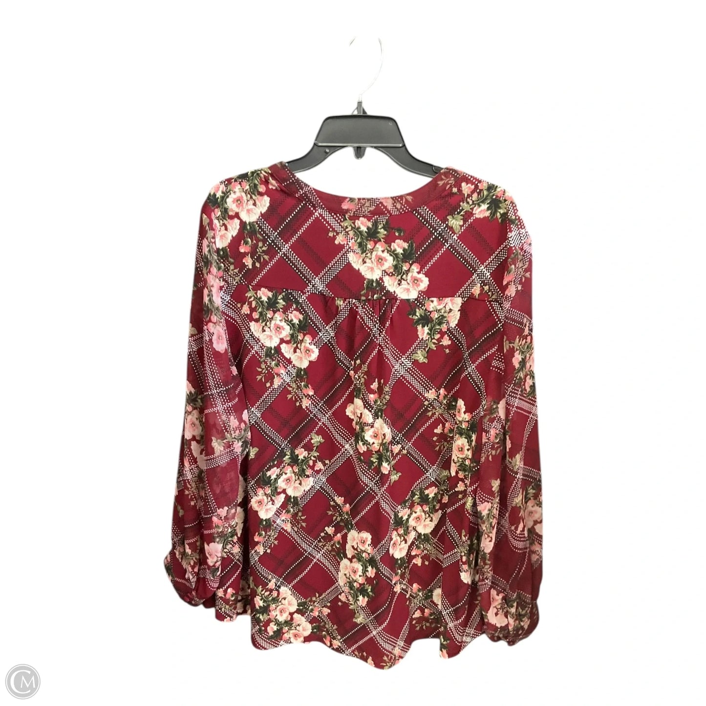 Top Long Sleeve By Charter Club In Floral Print, Size: 3x