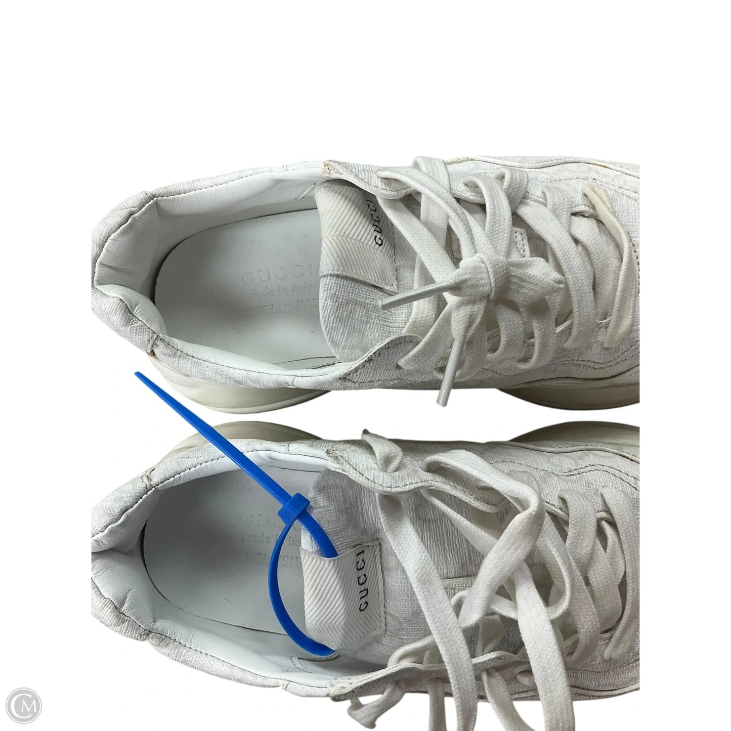 Shoes Luxury Designer By Gucci In White, Size: 5.5