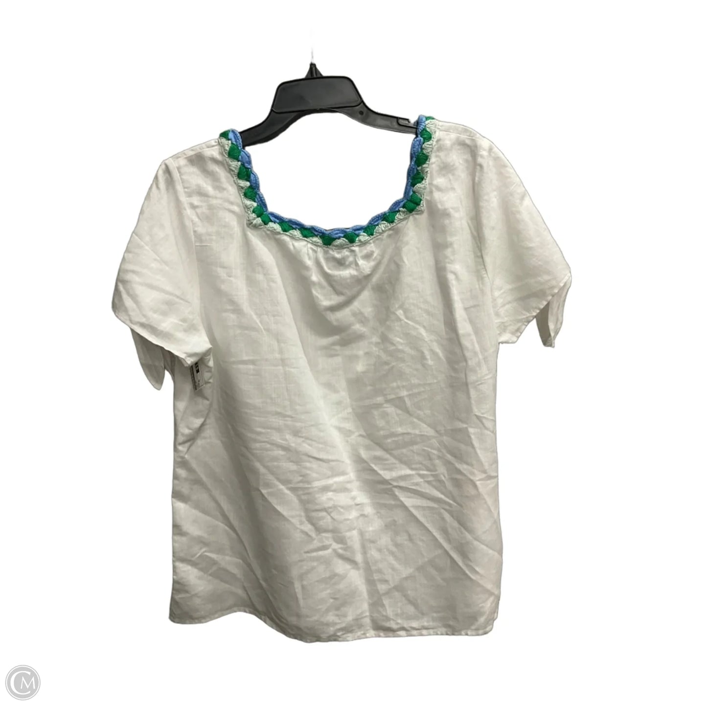 Top Short Sleeve By Talbots In Blue, Size: 1x