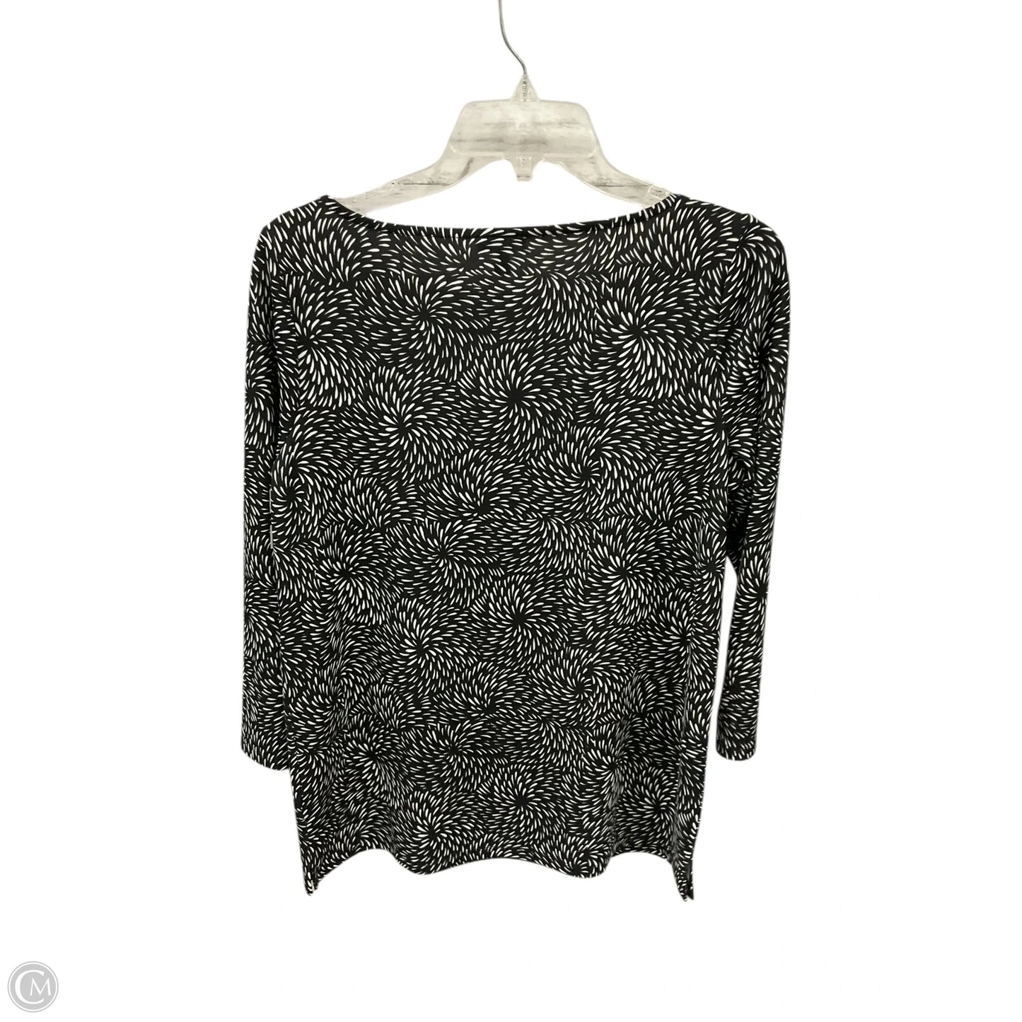 Tunic Long Sleeve By Talbots In Black & White, Size: S