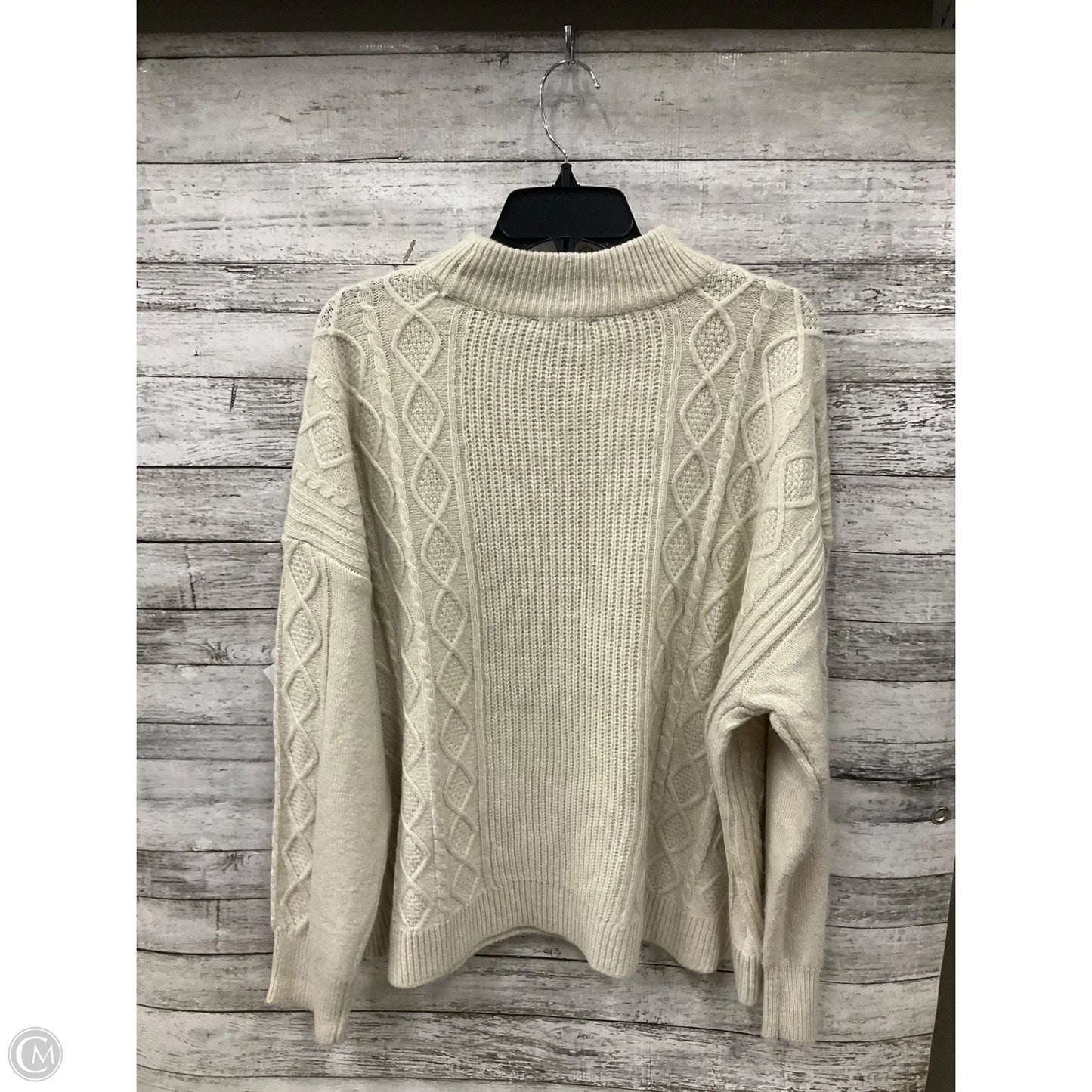 Sweater By Express In Cream, Size: Xl