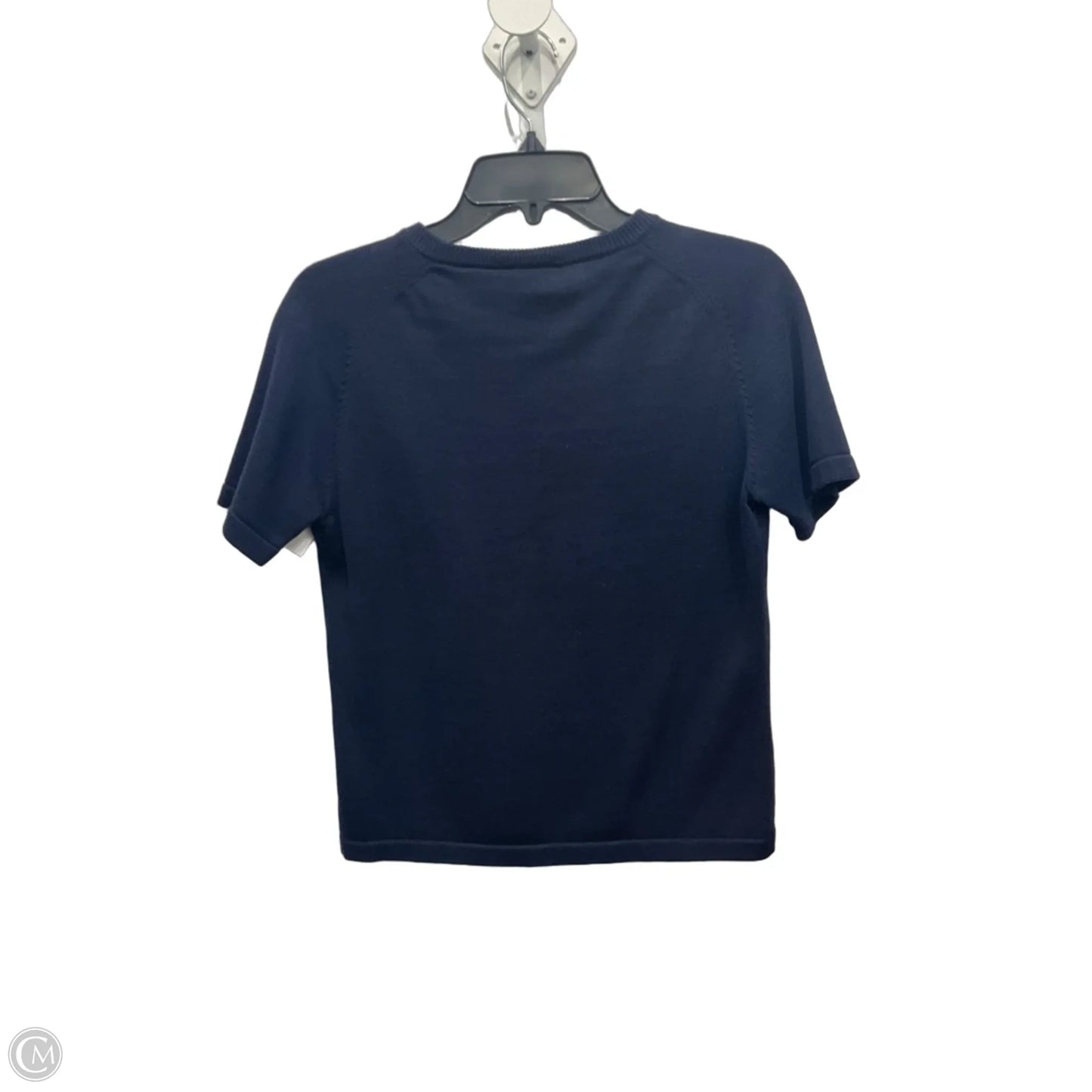 Top Short Sleeve Basic By Liz Claiborne In Navy, Size: S