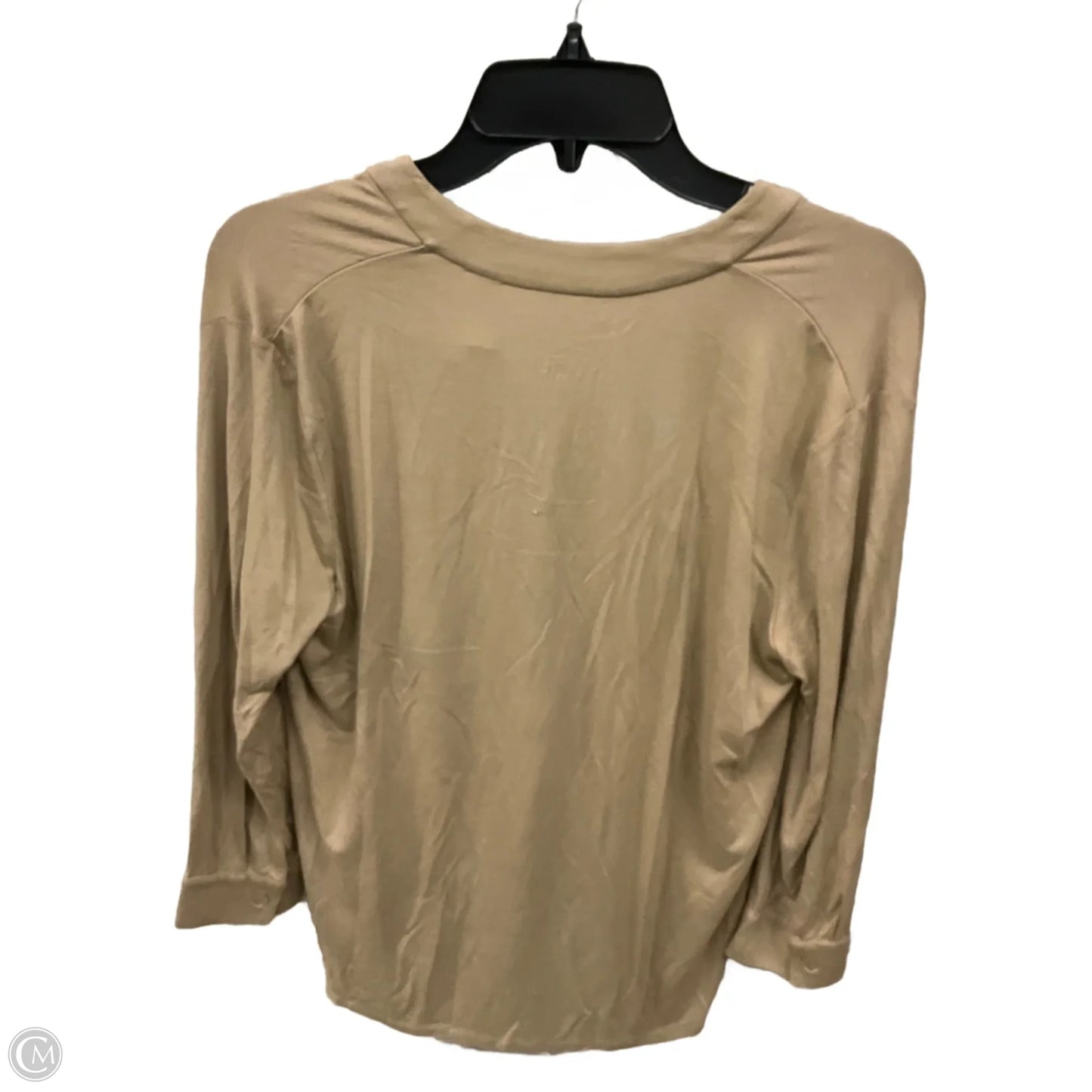 Top Long Sleeve By Majestic Filatures In Tan, Size: Xl