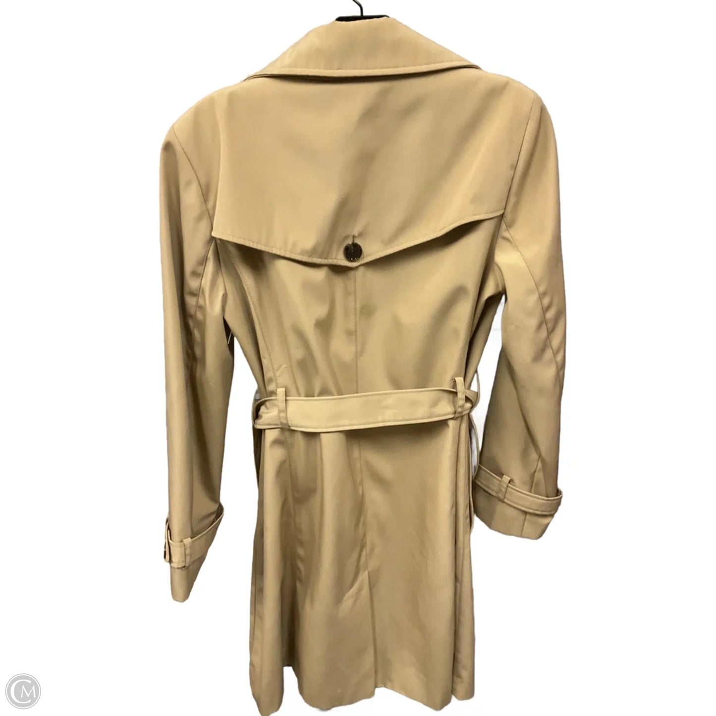 Coat Trench Coat By Calvin Klein In Tan, Size: S
