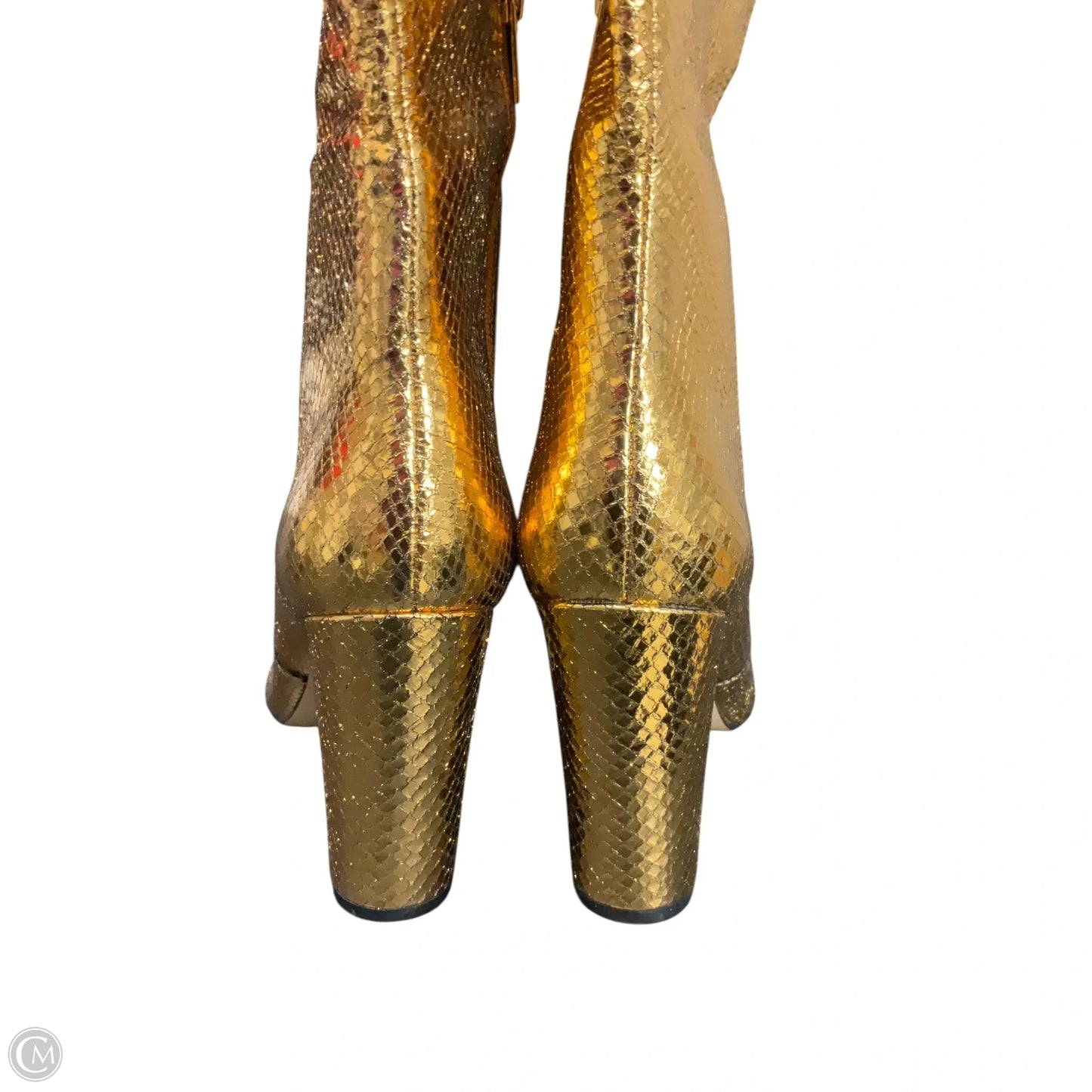 Boots Knee Heels By Marc Fisher In Gold, Size: 8