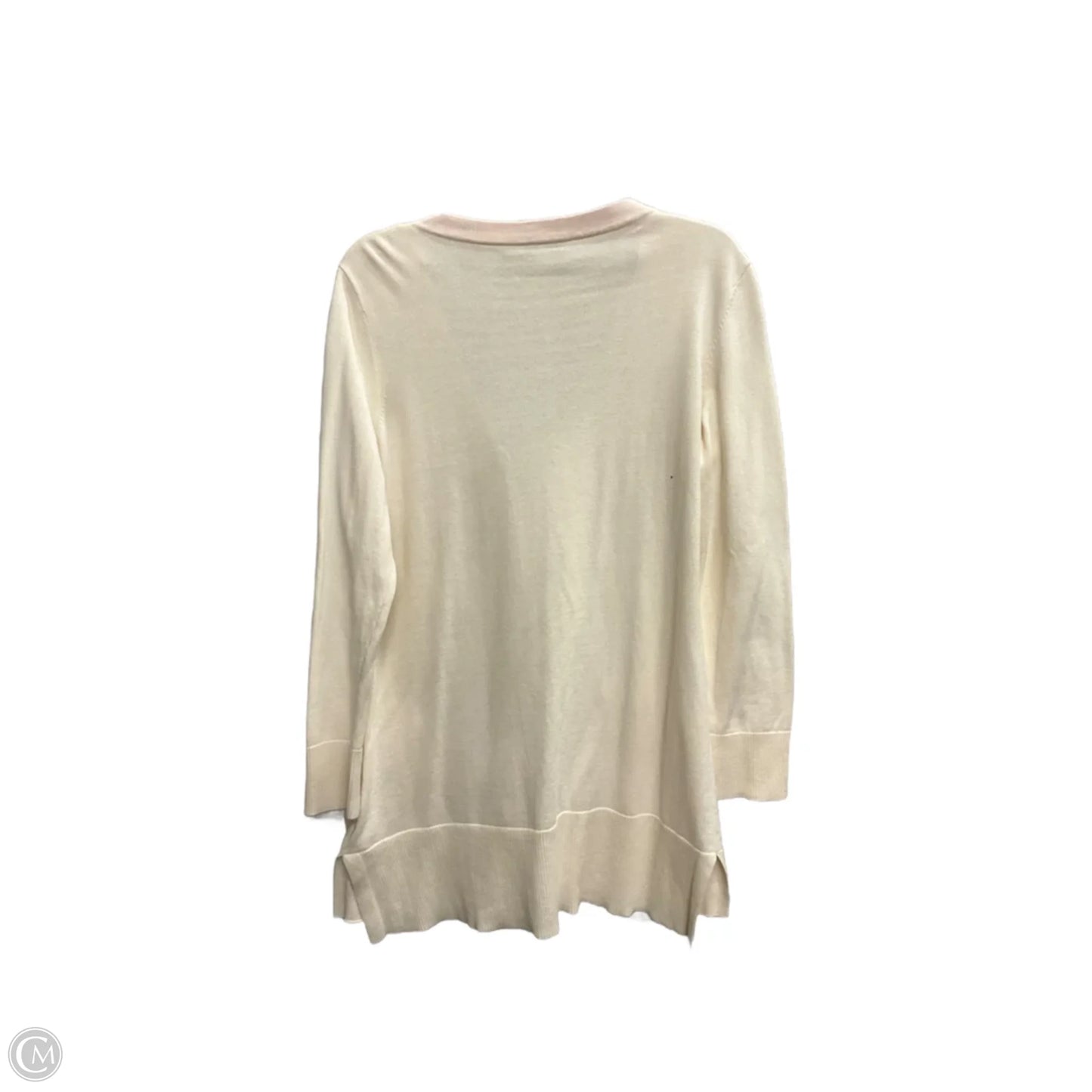 Cardigan By Isaac Mizrahi Live Qvc In Cream, Size: M