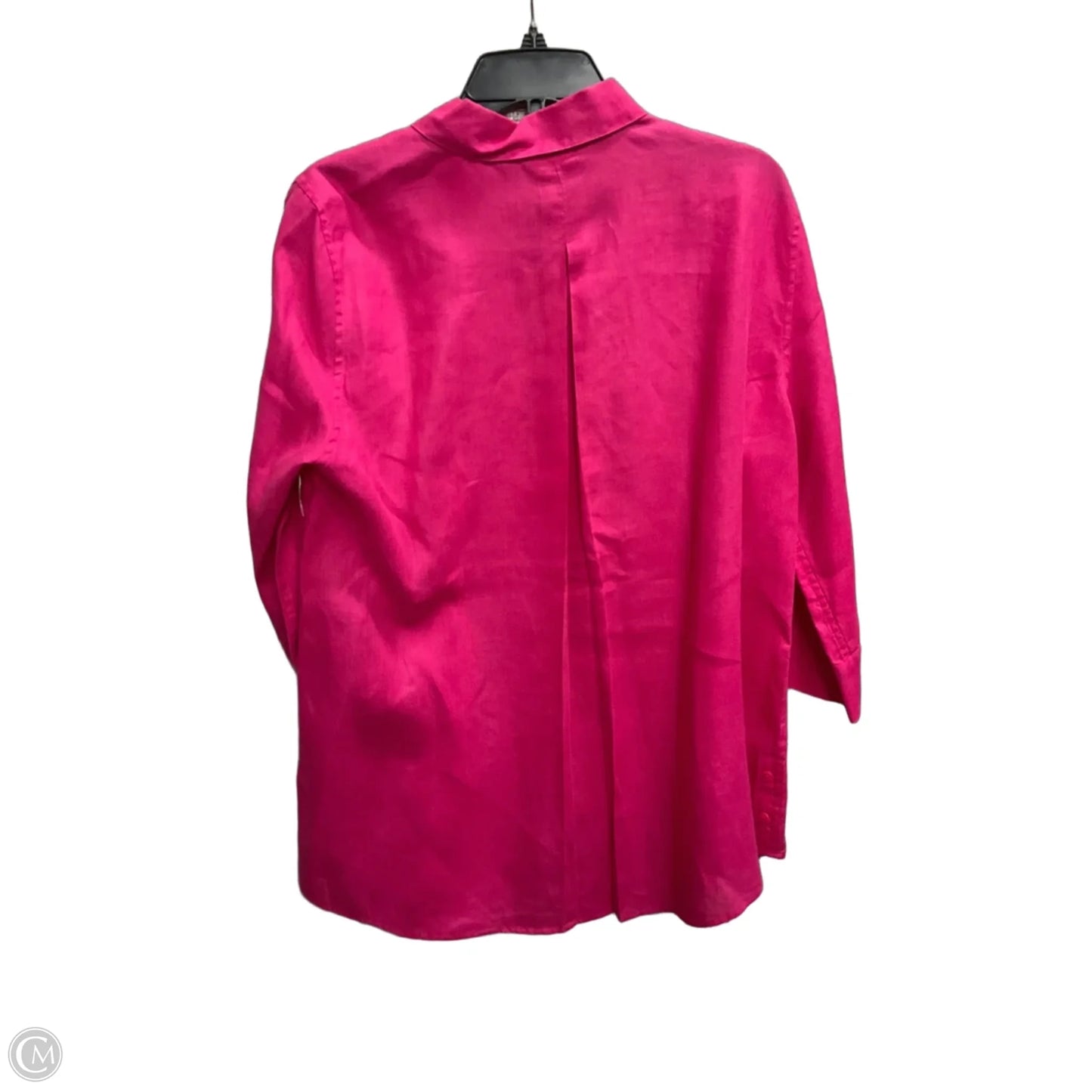 Blouse Long Sleeve By Chicos In Pink, Size: L