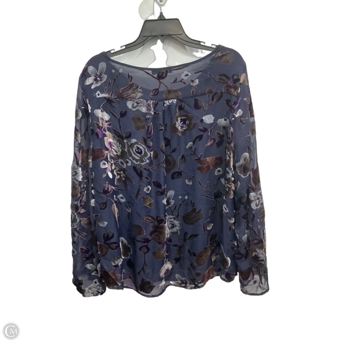 Top Long Sleeve By Dalia In Floral Print, Size: 1x