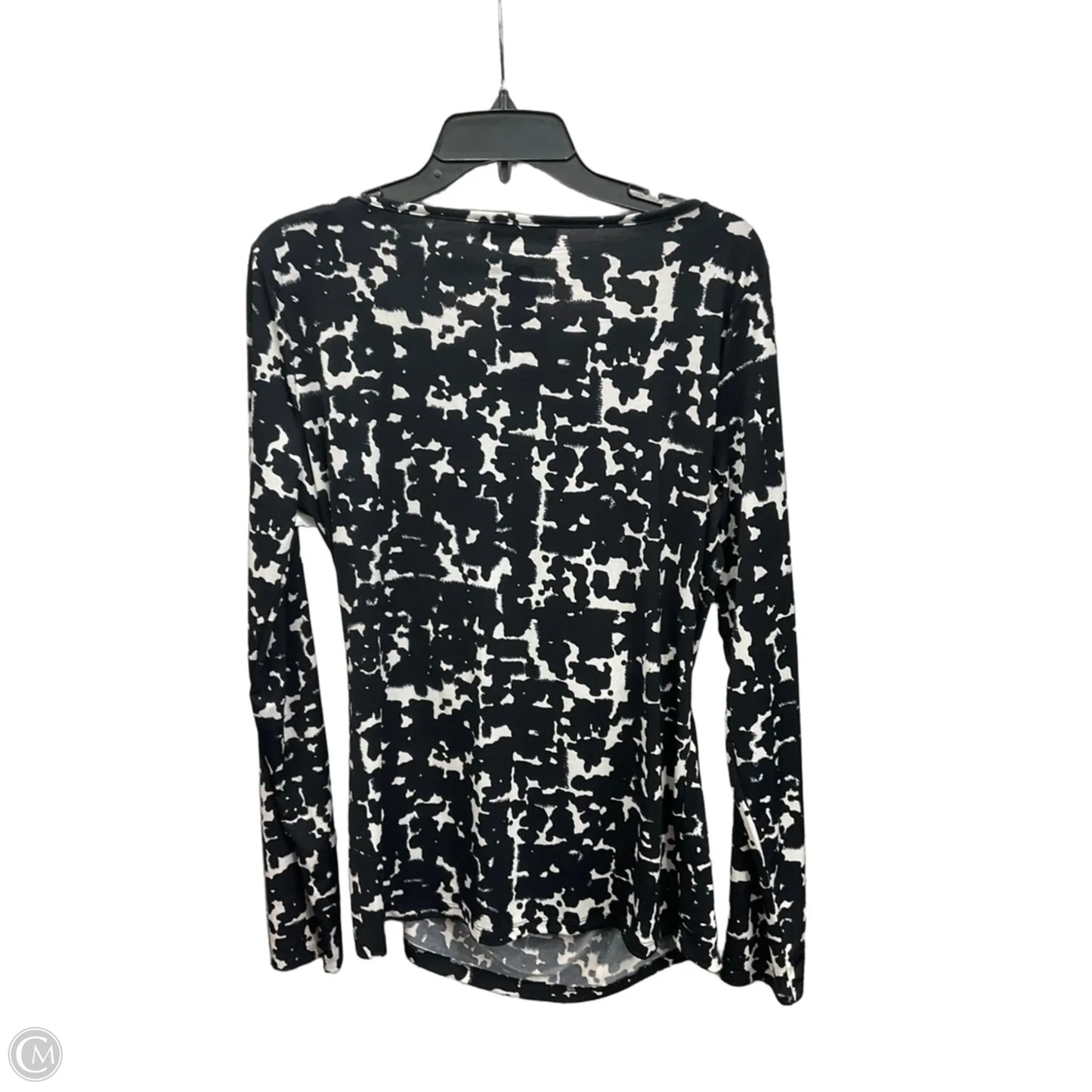 Top Long Sleeve By Jones New York In Black & White, Size: Xl
