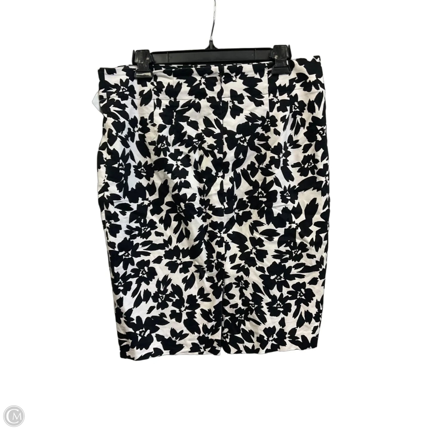 Skirt Midi By Loft In Black & White, Size: 10