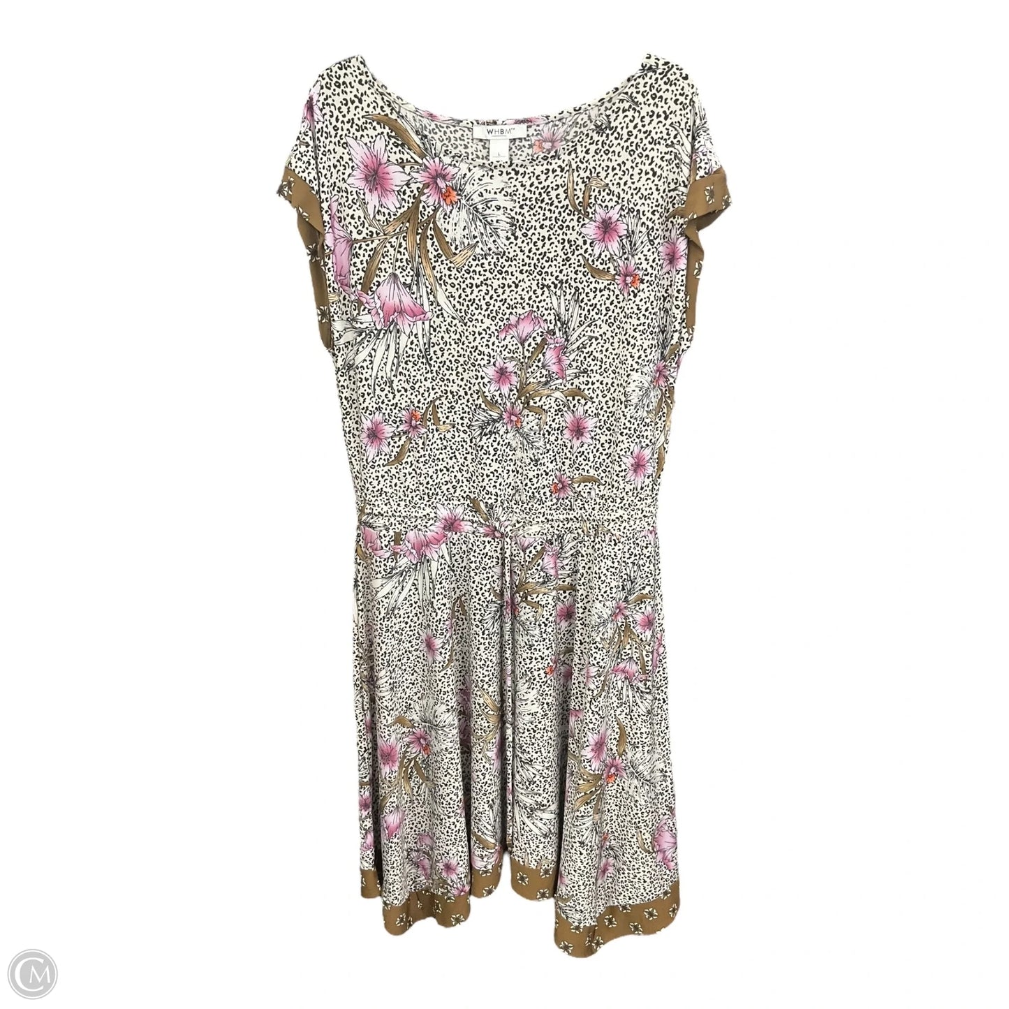 Dress Casual Midi By White House Black Market In Floral Print, Size: L