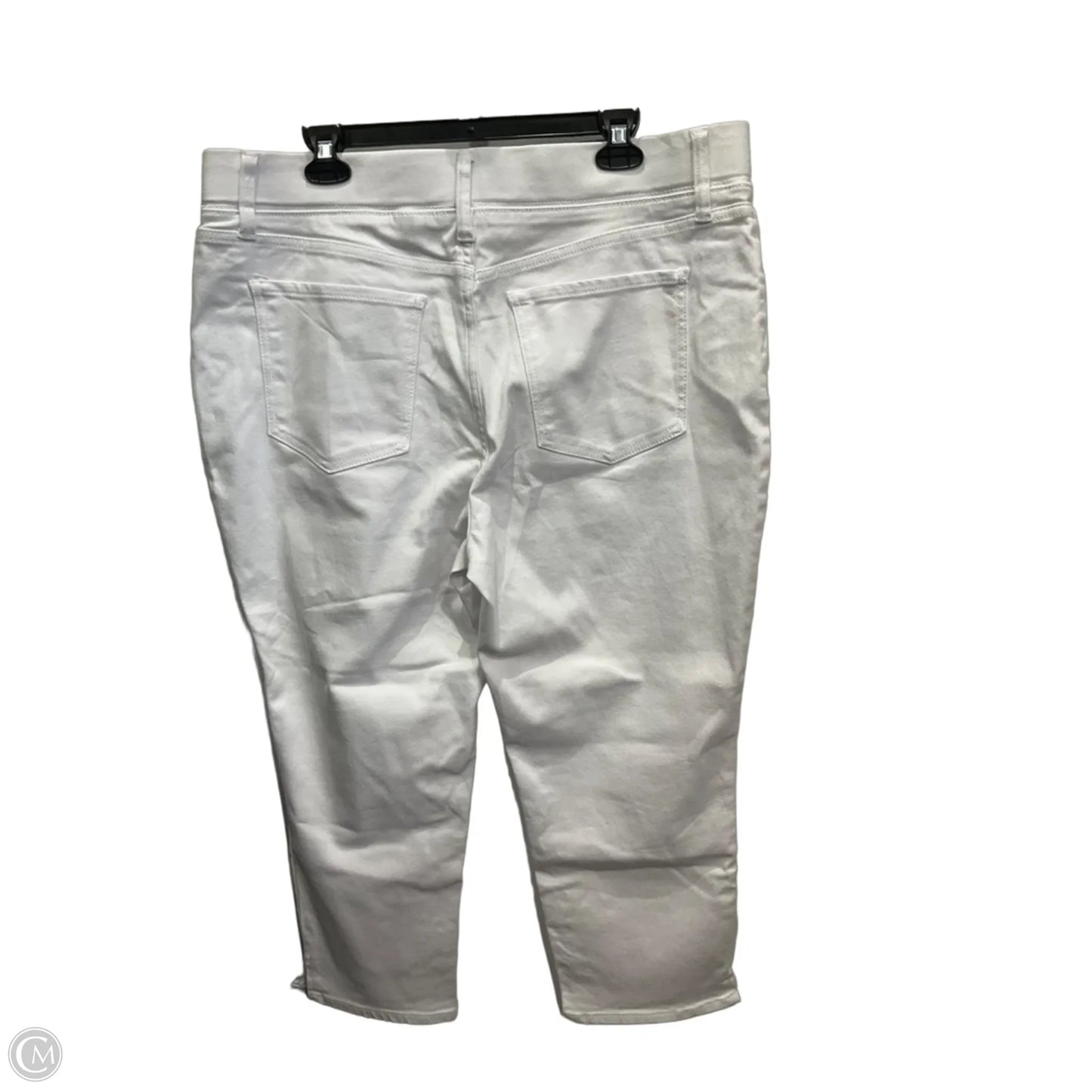 Pants Cropped By Terra & Sky In White, Size: 22