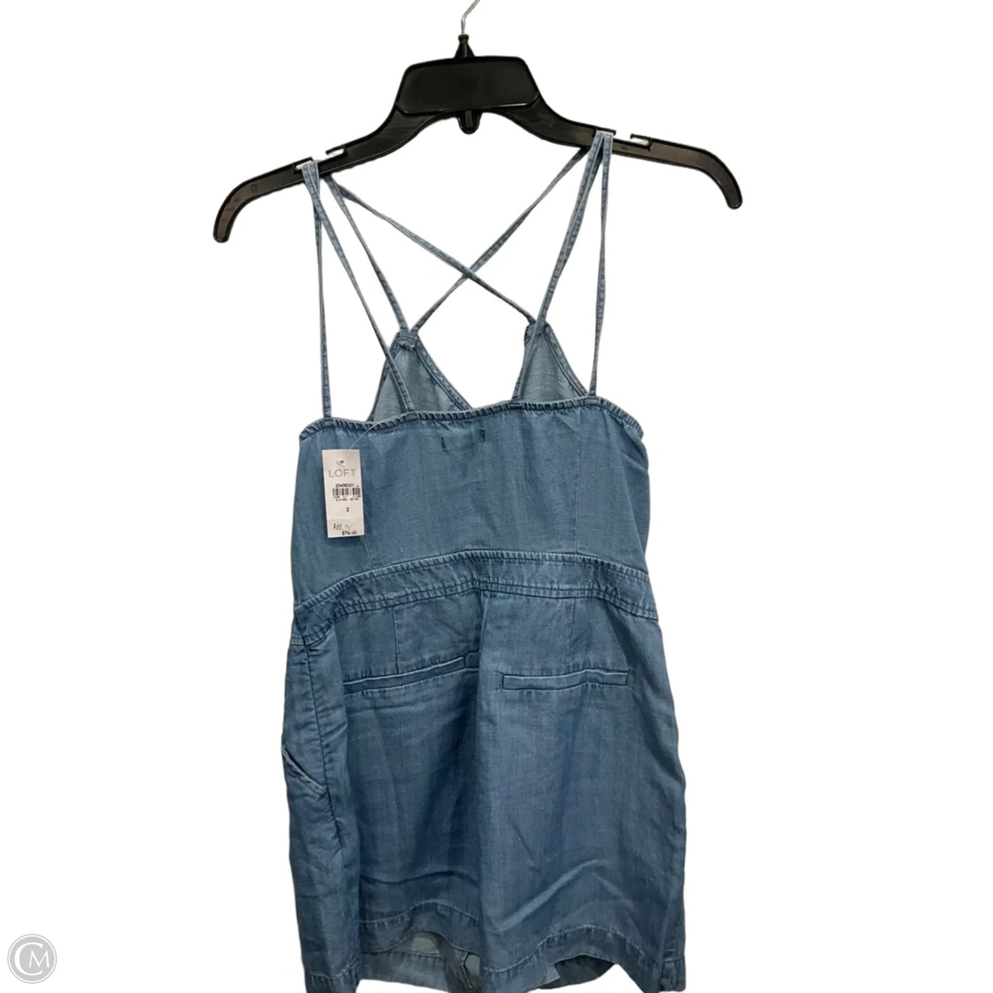 Romper By Loft In Blue Denim, Size: Xs
