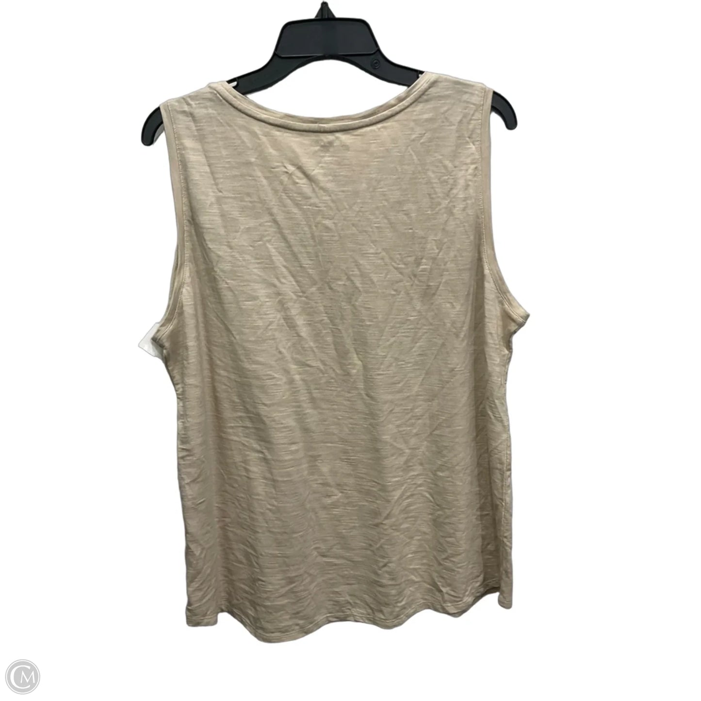 Top Sleeveless By Chicos In Tan, Size: Xl