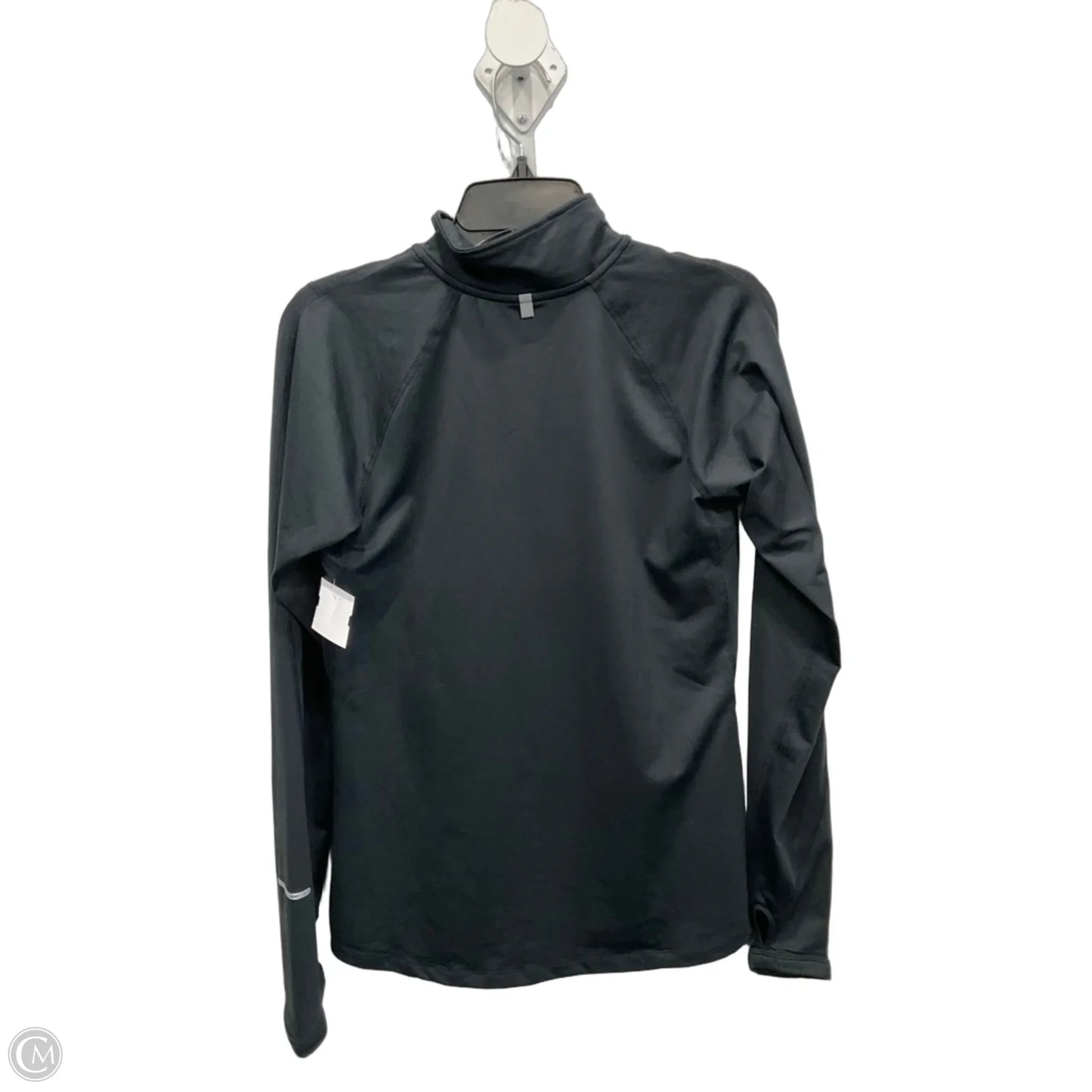 Athletic Sweatshirt Collar By Nike Apparel In Black & White, Size: S