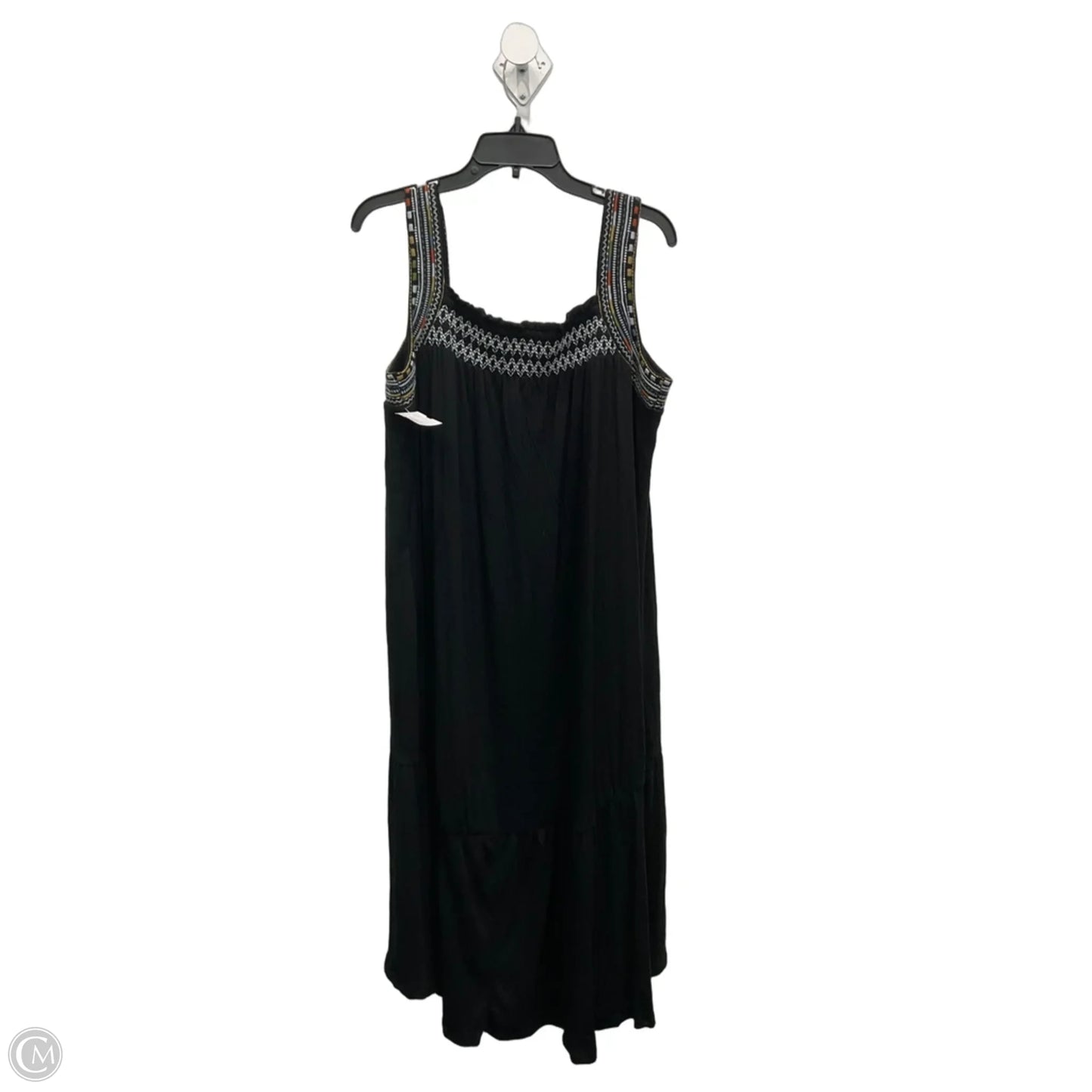 Dress Casual Midi By C Est. 1946 In Black, Size: Xlp
