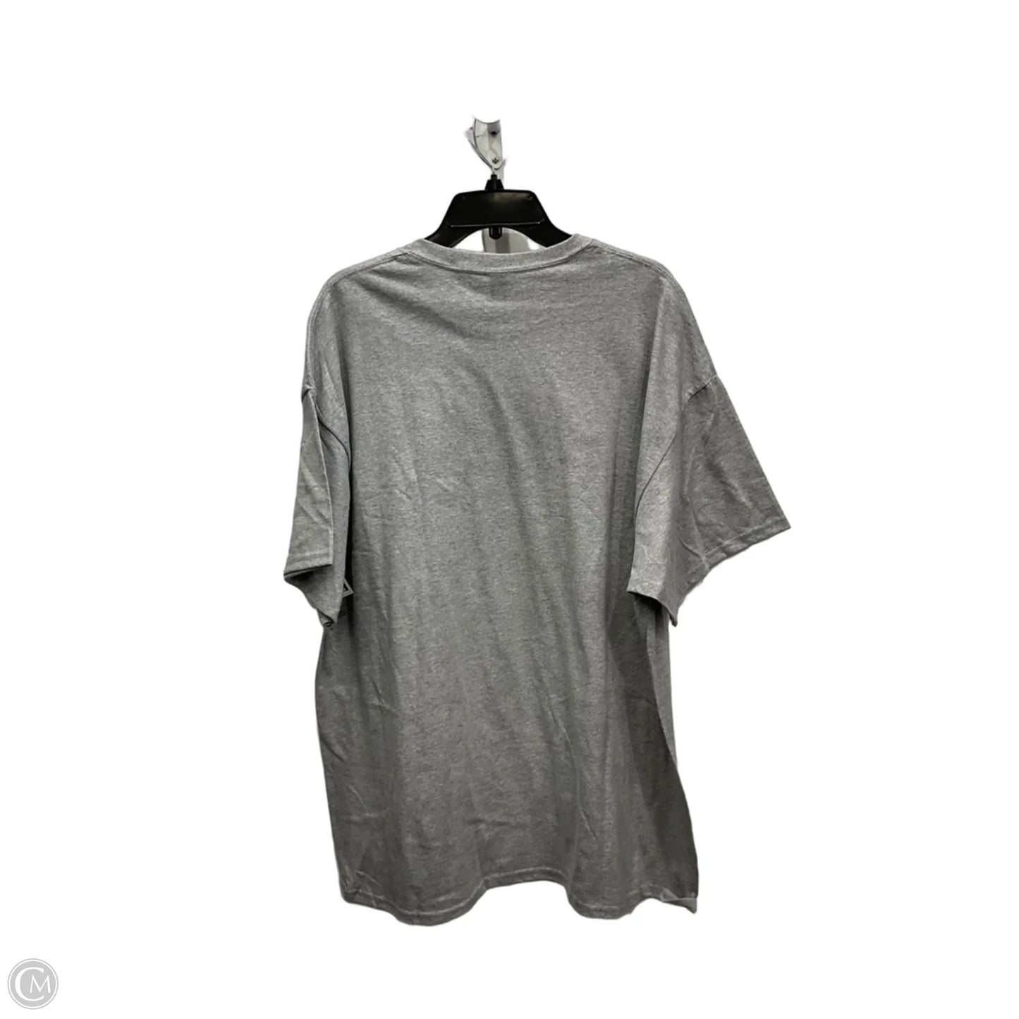 Athletic Top Short Sleeve By Gildan In Grey, Size: 2x