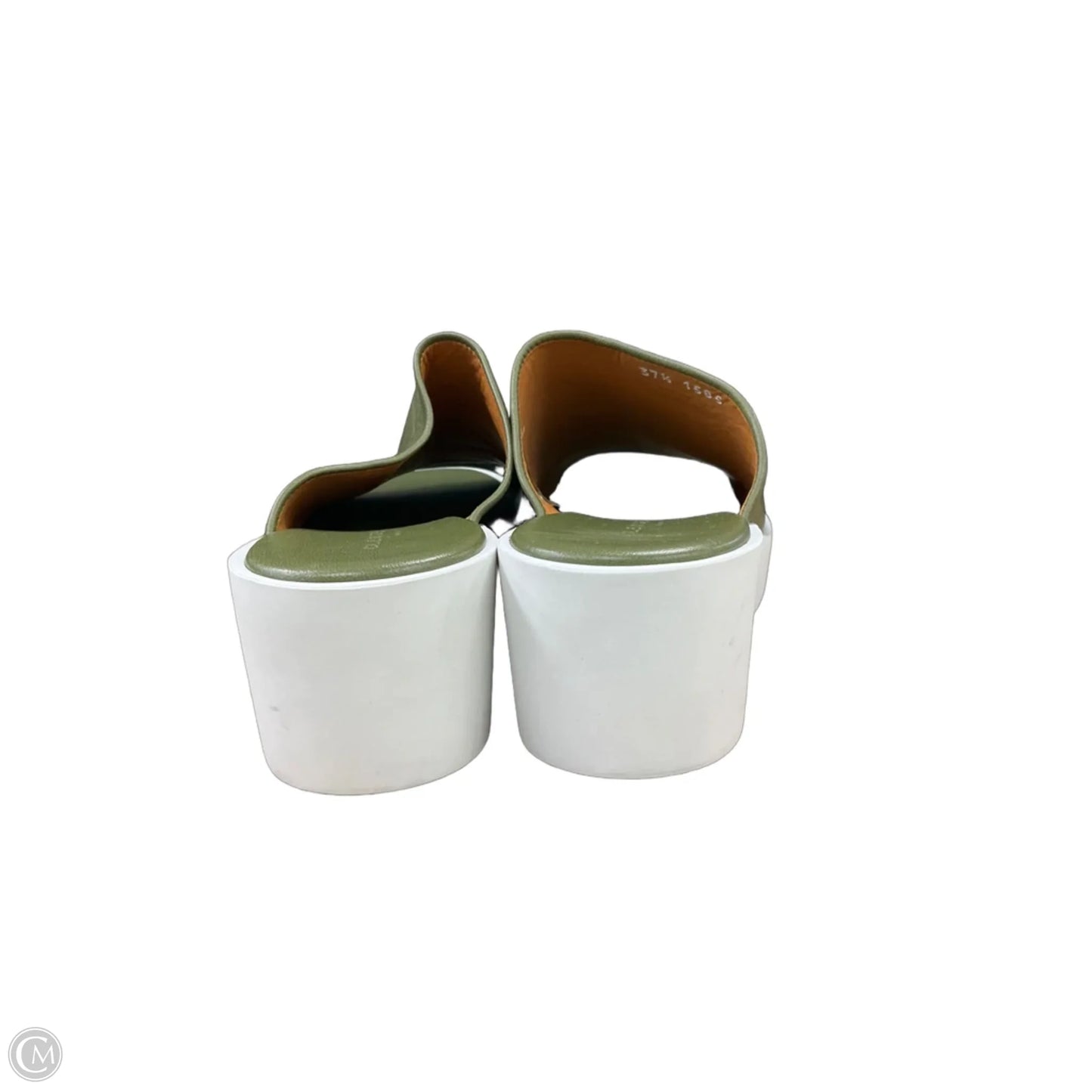 Sandals Heels Wedge By Cma In Green, Size: 7.5