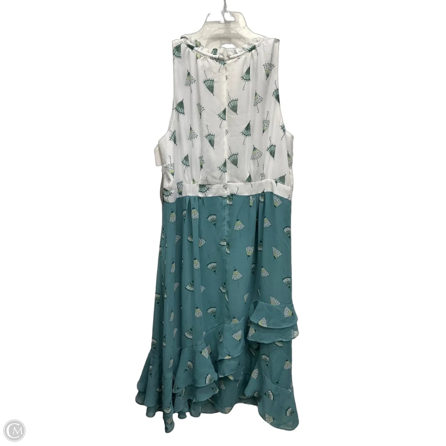 Dress Casual Midi By Eva Mendes In Blue & White, Size: Xxl