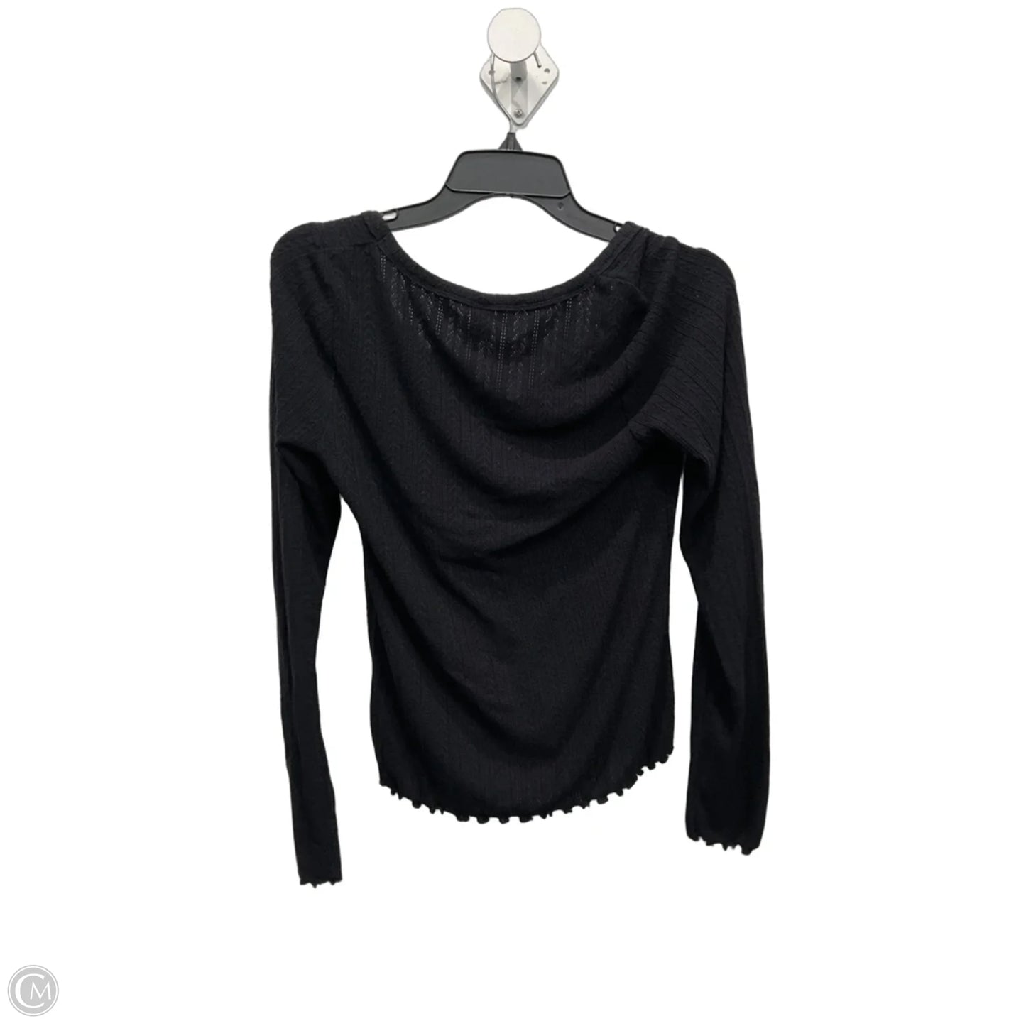 Blouse Long Sleeve By Old Navy In Black, Size: S