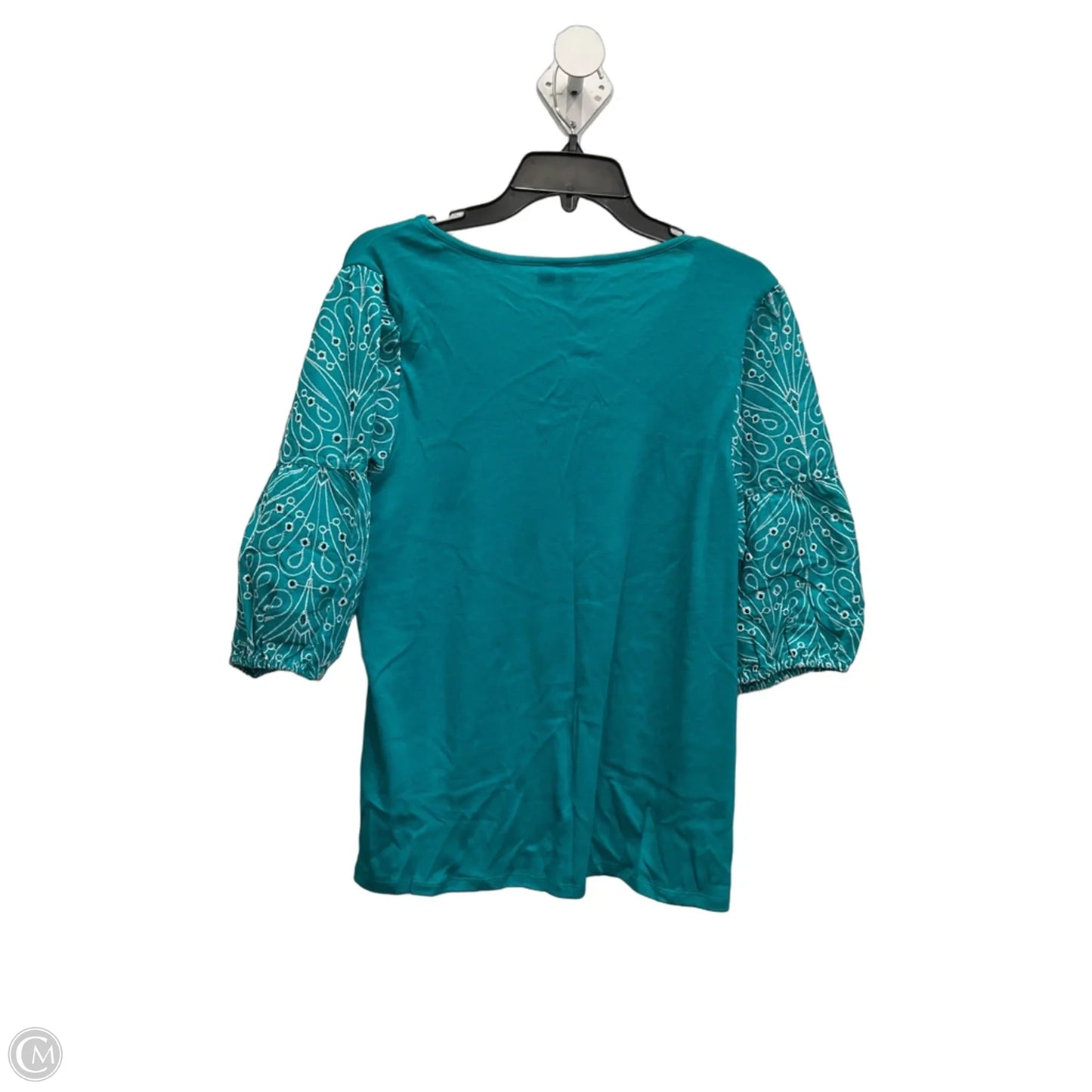 Top 3/4 Sleeve By Cato In Blue, Size: Xl