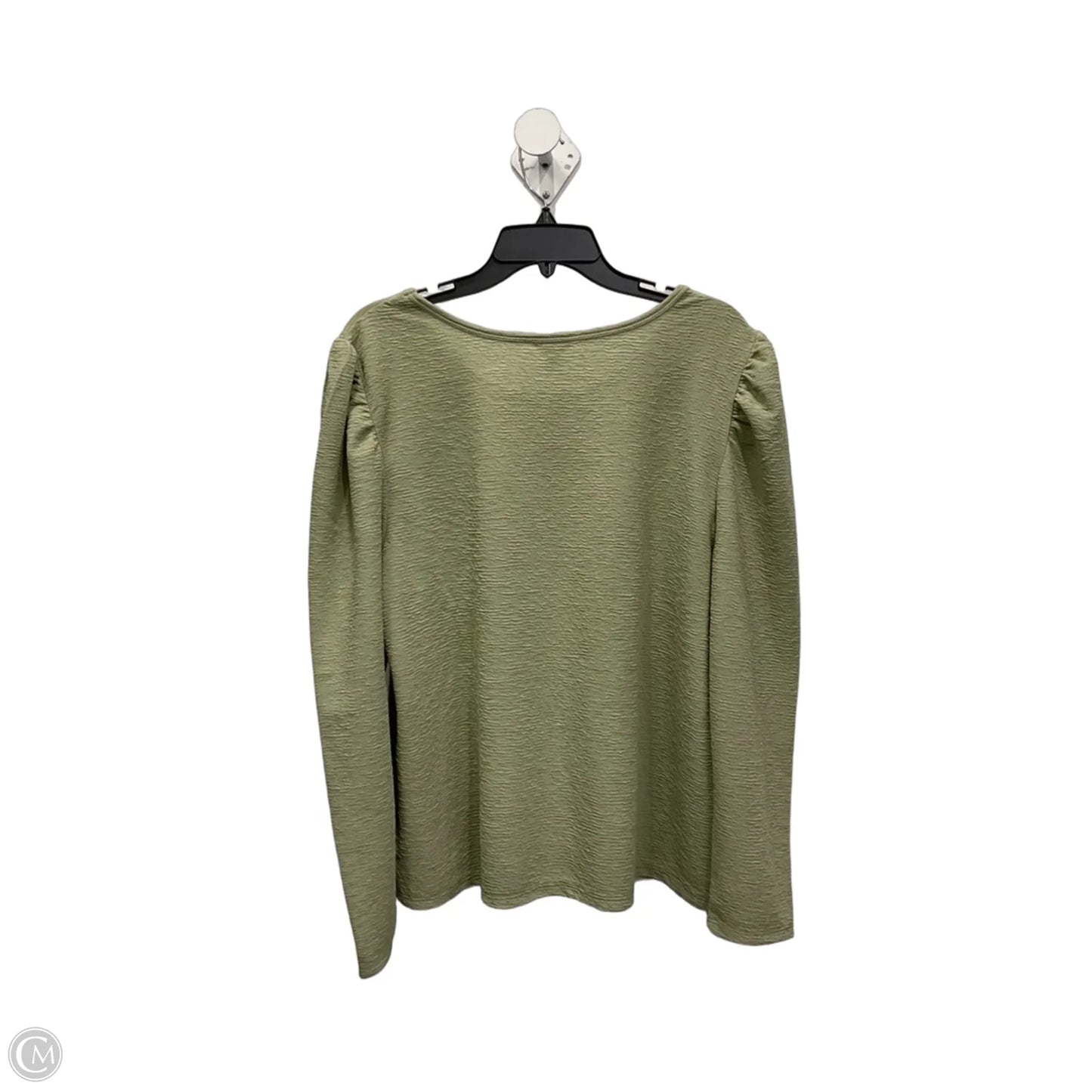 Top Long Sleeve By Cato In Green, Size: Xl