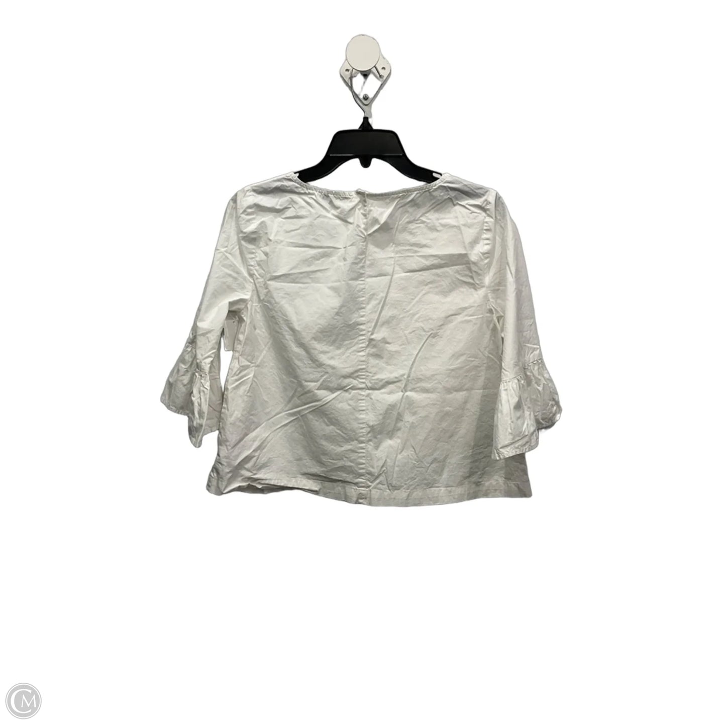 Top 3/4 Sleeve By Madewell In White, Size: S