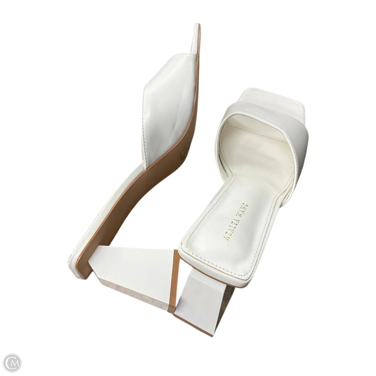 Sandals Heels Block By Cmb In White, Size: 11