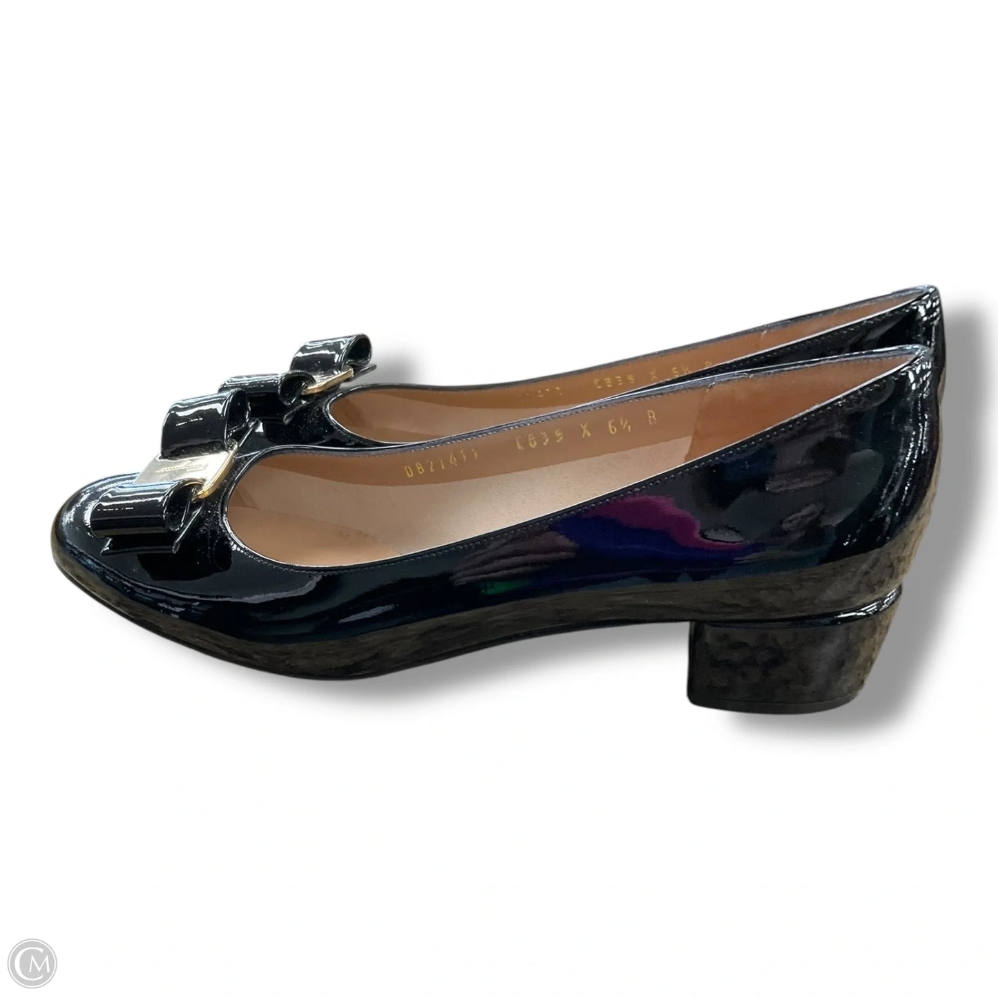 Shoes Designer By Ferragamo In Black, Size: 6.5