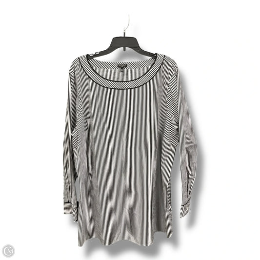 Top Long Sleeve Basic By Talbots In Striped Pattern, Size: 3x