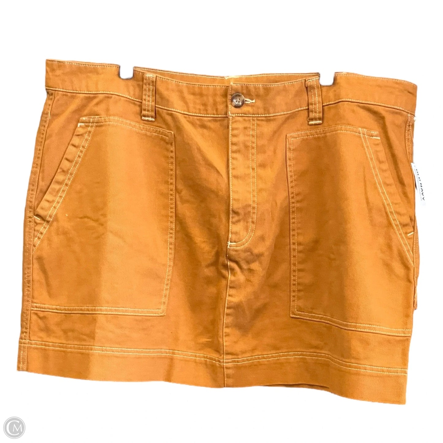 Skirt Mini & Short By Old Navy In Orange Denim, Size: 20