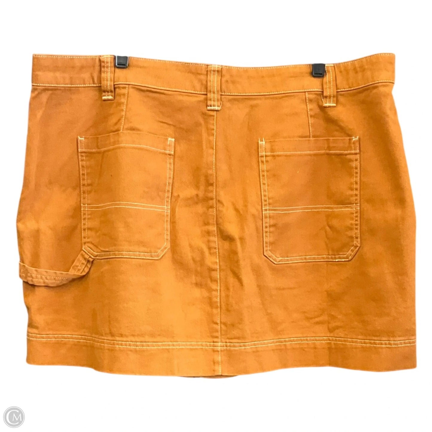 Skirt Mini & Short By Old Navy In Orange Denim, Size: 20
