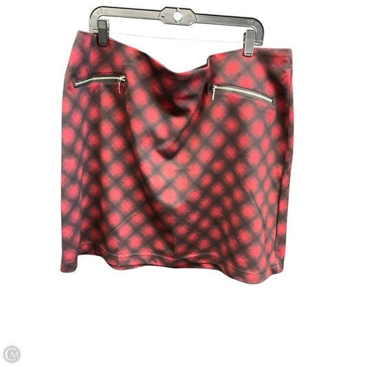 Skirt Midi By Maurices In Black & Red, Size: 22