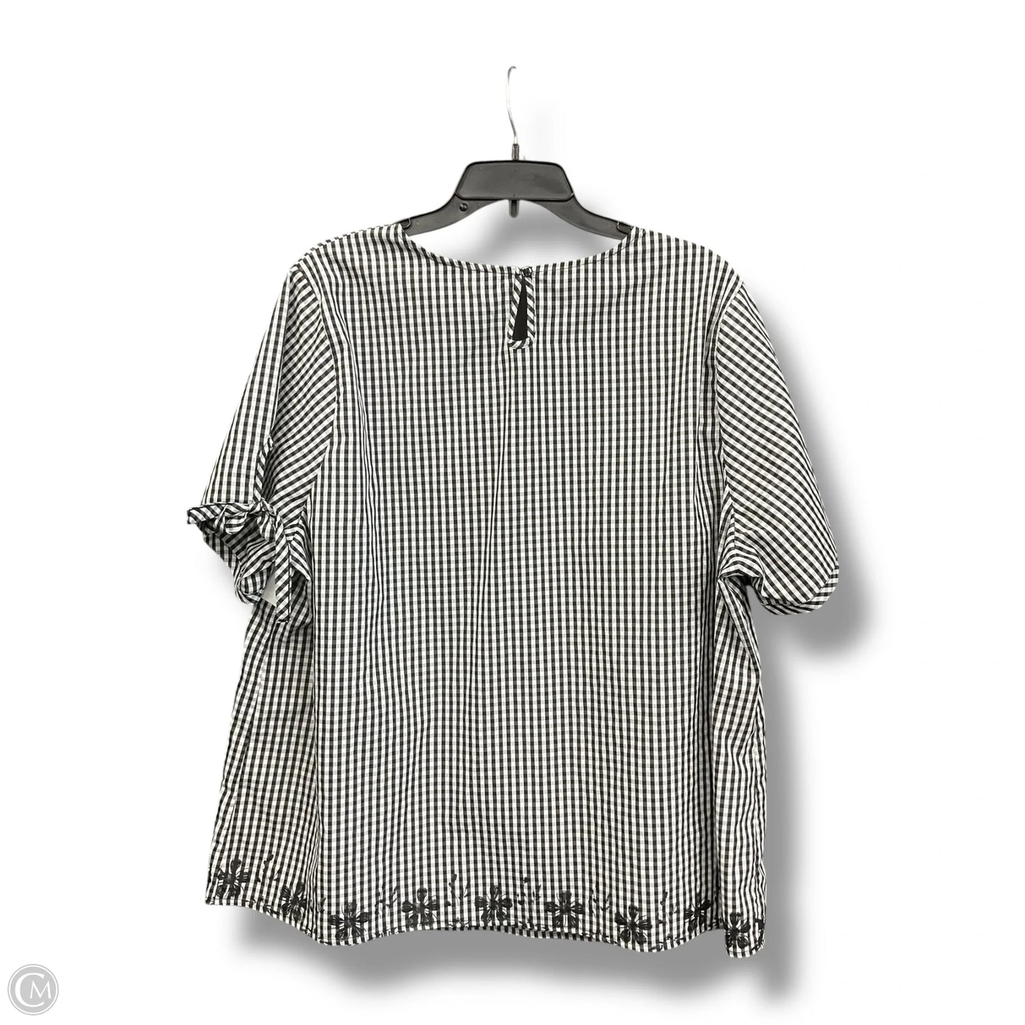 Top Short Sleeve By Cj Banks In Black & White, Size: 2x