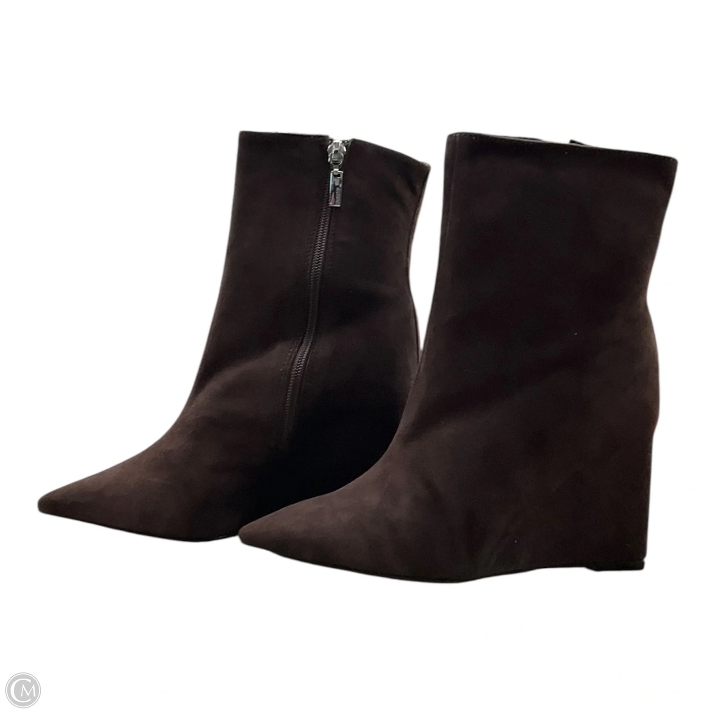 Boots Ankle Heels By Clothes Mentor In Brown, Size: 7