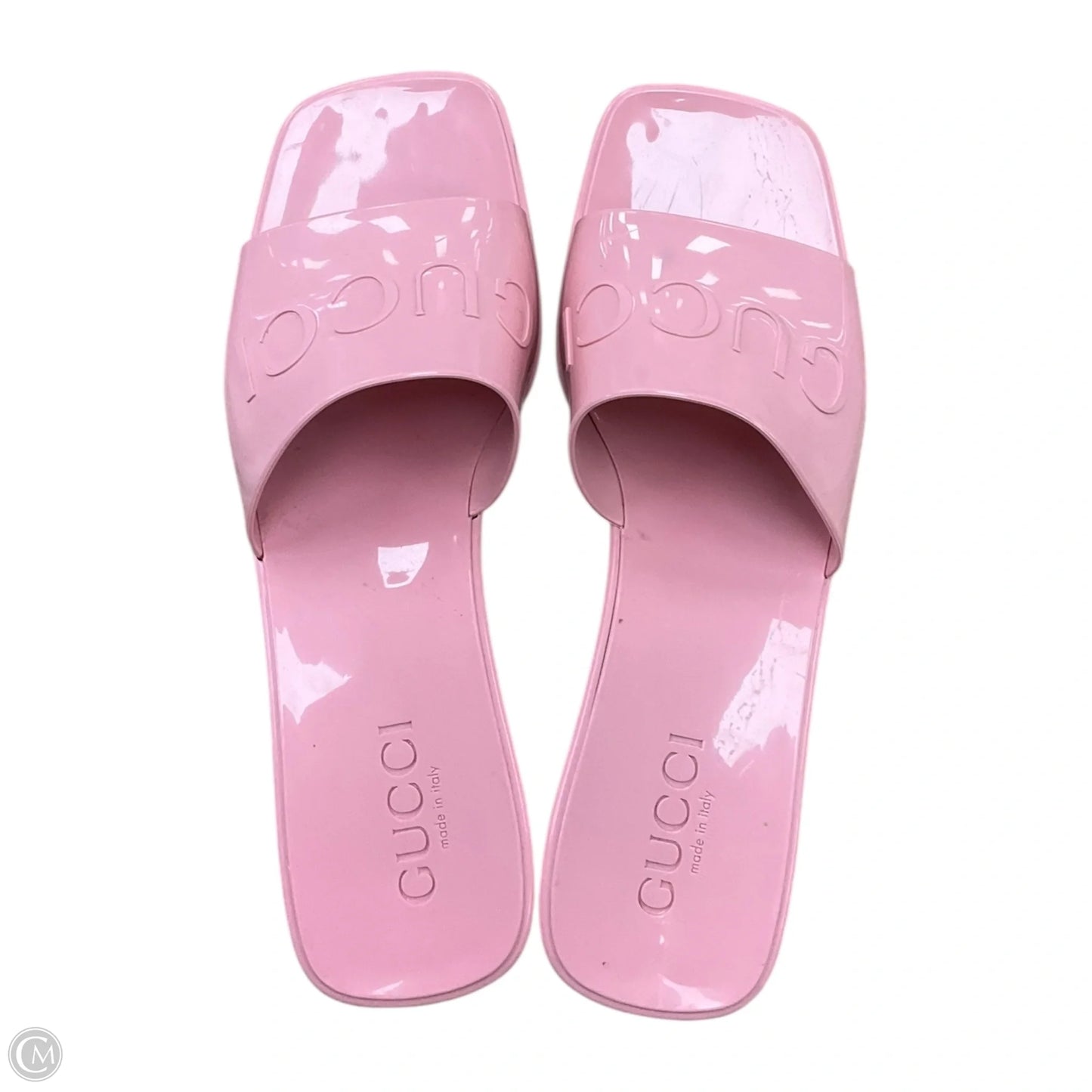 Sandals Luxury Designer By Gucci In Pink, Size: 6.5
