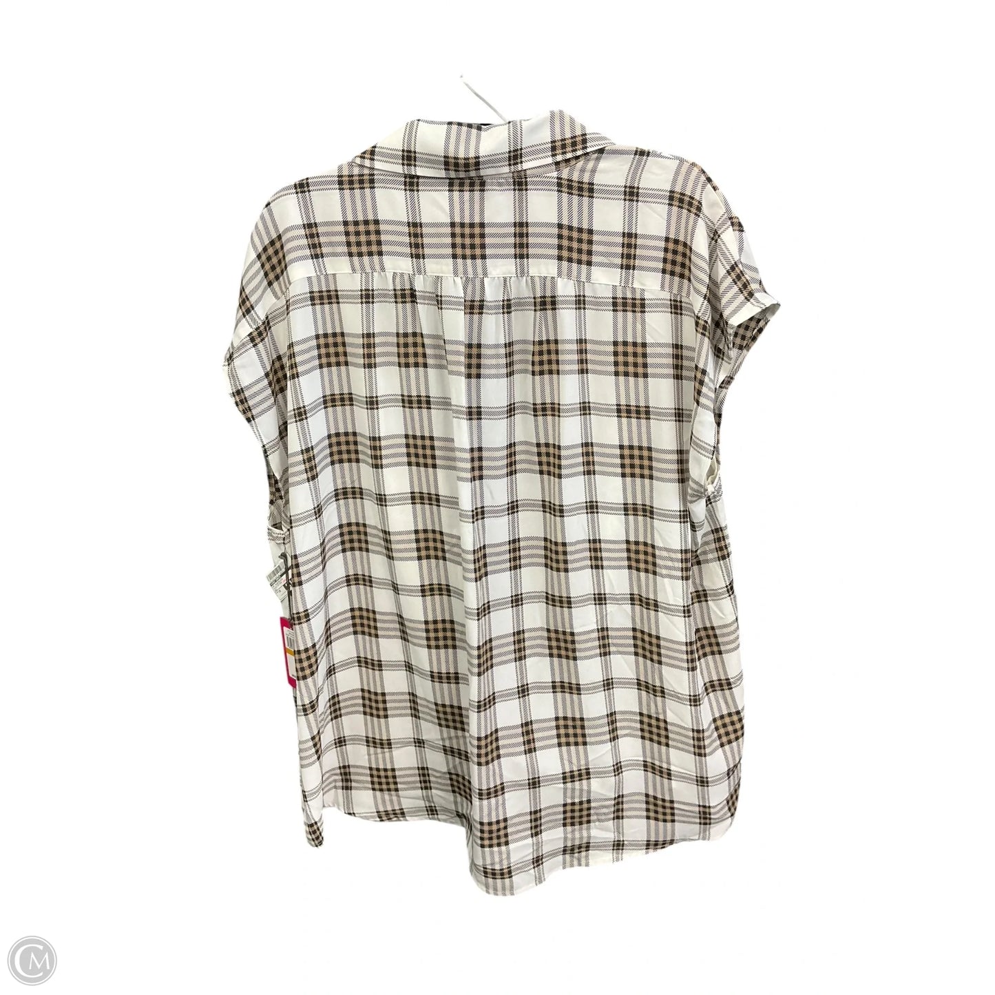 Top Sleeveless By Vince Camuto In Plaid Pattern, Size: 3x