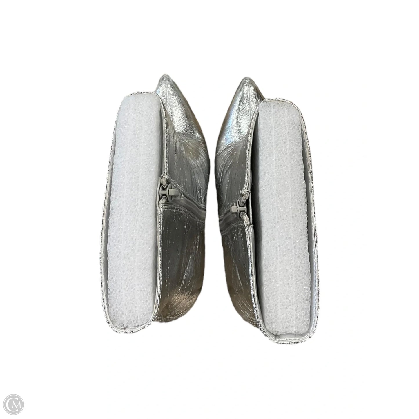 Boots Ankle Heels By Mia In Silver, Size: 8