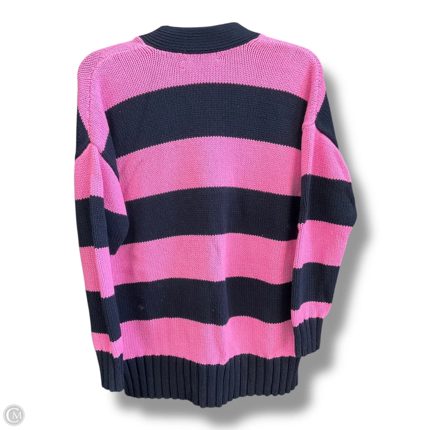 Sweater Cardigan By Loft In Blue & Pink, Size: M